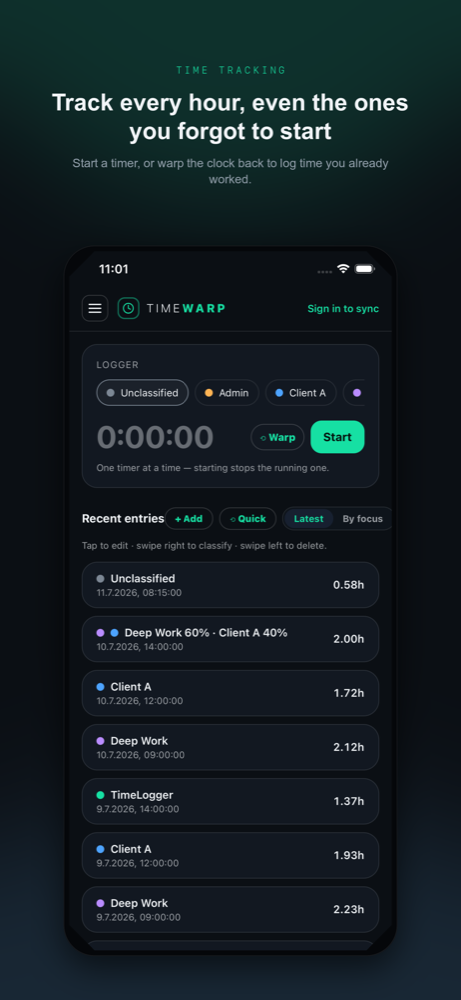 TimeWarp — track
