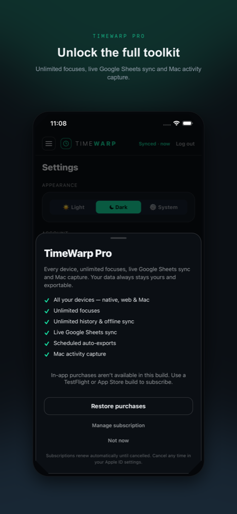 TimeWarp — pro